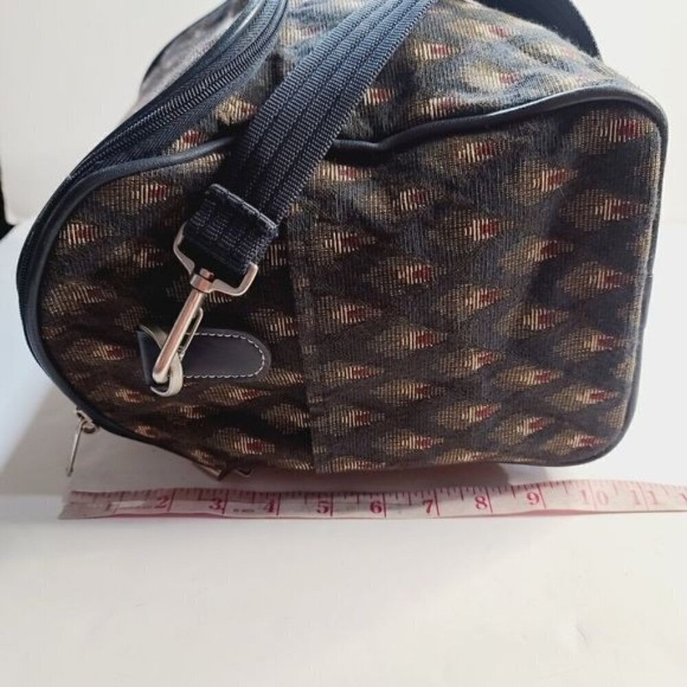 Vintage DVF Diane Von Furstenberg Ikat Fabric Over Night Travel Bag Luggage - Picture 8 of 16